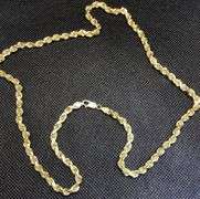 FASHIONABLE AND TRENDY 14K SUNNY YELLOW GOLD ROPE CHAIN