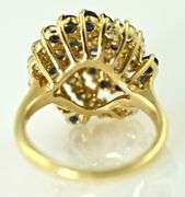 Mesmerizing 14K Sapphire and Diamond Swirl Ring