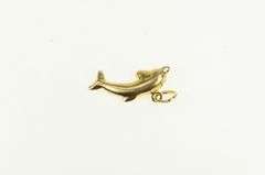 14K Yellow Gold Puffy Dolphin Ocean Animal Nature Charm/Pendant