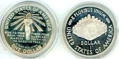Two Different Proof Commemorative Silver Dollars: 1986-S & 1987-S