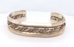 Vintage 925 Sterling Silver Cuff Bangle