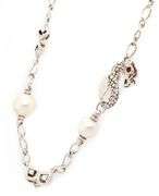 John Hardy Cultured Pearl and Ruby Naga Dragon Sautoir Necklace in Sterling