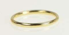 14K Yellow Gold 2.0mm Simple Plain Classic Wedding Band Ring