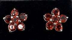 Flower Stud Earrings In Sterling Silver