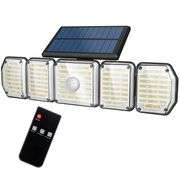 Rotatable 5 Head 214 LED Solar Sensor Wall Light