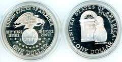 Two Different Commemorative Silver Dollars: 1991-S & 1992-S