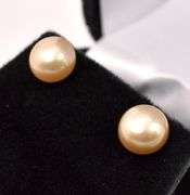 Pearl Stud Earrings In Sterling Silver