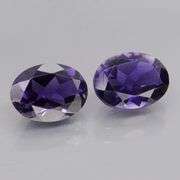 Collectors 2.05ct blue violet hue Iolite pair