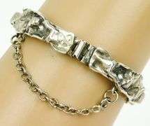 Superb Brutalist Sterling Turquoise Bracelet