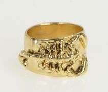 14K Yellow Gold Scorpion Scorpio Star Astrology Sign Symbol Ring