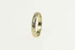 10K White Gold Art Deco 3.1mm Orange Blossom Flower Band Ring