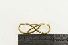 14K Yellow Gold Vintage Knot Loop Freeform Statement Pin/Brooch