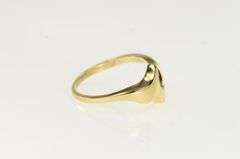 14K Yellow Gold Wavy Design Vintage Statement Curvy Band Ring