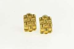 18K Yellow Gold Roberto Coin Appassionata Woven Clip Back Earrings