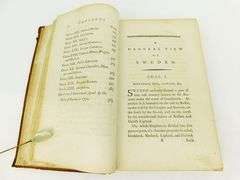 1790 A General View of Sweden Leather Book