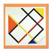 Homage to Mondrian (Orange Border) by Agam, Yaacov