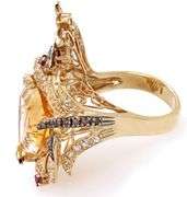 Le Vian Crazy Cinnamon Citrine and Chocolate Diamonds Cocktail Ring