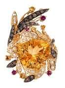 Le Vian Crazy Cinnamon Citrine and Chocolate Diamonds Cocktail Ring