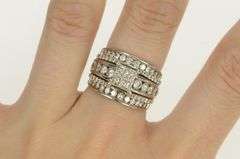14K White Gold 2.50 Ctw Princess Diamond Engagement Bridal Ring