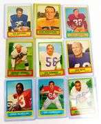 9 Topps 1963 Football Cards
