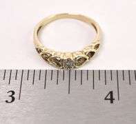 Lovable Diamond Heart Ring In Yellow Gold