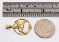 Nice 14k Hummingbird Pendant