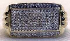 GORGEOUS 10K YELLOW GOLD MEN’S DIAMOND RING