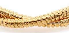 Polished Italian Double Loop Stretch Bracelet in 18K