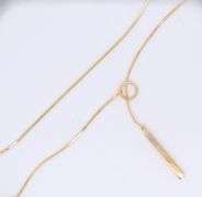 Handsome Yellow Gold Lariat Necklace