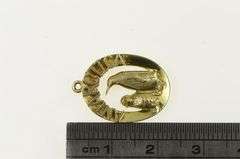 14K Yellow Gold Antarctica Penguins Arctic Circle Animal Charm/Pendant
