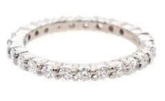 0.75ctw Diamond Eternity Wedding Band Ring in Platinum
