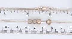 Vintage 925 Sterling Silver 4 Ball Pendant on Italian Snake Chain Necklace