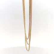 14K Yellow Gold 1.4mm Classic Link Snake Chain Vintage Necklace