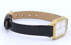 Omega De Ville Quartz Black Leather Strap Ladies Watch