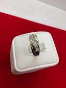 CERTIFIED BRAND NEW 14K GOLD AND DIAMOND MENS BAND