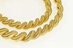 18K Yellow Gold Carlo Weingrill San Marco Link Designer Chain Necklace