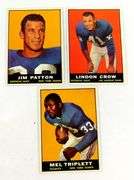 3 Topps 1961 Football Cards