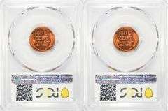 Superb Gem BU 1955 & 1956 Philadelphia Minted Lincoln Cents Both PCGS MS 66 Red!