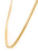 Italian 2.25MM Polished Franco Box Wheat Chain Necklace in 18K