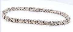 Incredible White Gold 1.75ctw Diamond Leaning Fence Bracelet
