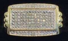 GORGEOUS 10K YELLOW GOLD MEN’S DIAMOND RING