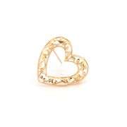 14K Yellow Gold Ornate Scroll Filigree Heart Love Symbol Pin/Brooch