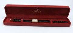 Omega De Ville Quartz Black Leather Strap Ladies Watch