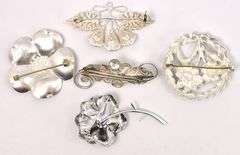 Random Pin Lot In Sterling Silver