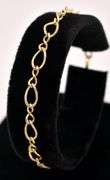 Fancy Oval Link Bracelet In 14K Yellow Gold