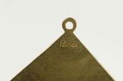 14K Yellow Gold 1960's Enamel US Navy 20 Years Service Charm/Pendant