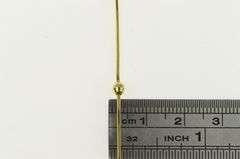 14K Yellow Gold Ball Dotted Square Box Chain Vintage Necklace