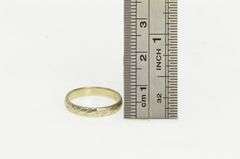 10K White Gold Art Deco 3.1mm Orange Blossom Flower Band Ring