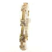 14K Yellow Gold Diamond X Rope Bar Link Vintage Statement Bracelet