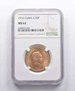 MS62 1916 Cuba Gold 10 Pesos NGC